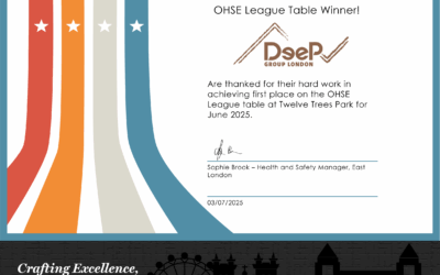 Deep Conntractors Awared as OHSE League Table Winner