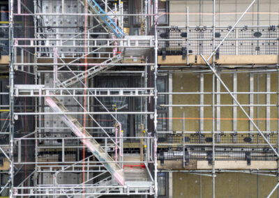 Image of building that Deep Group London provided cladding scaffolding services for.