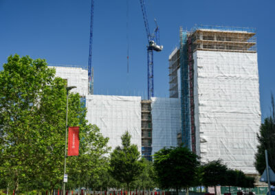 Image of building at Beaufort park to which scaffolding services were provided