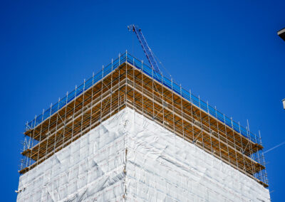 Image of building at Beaufort park to which scaffolding services were provided